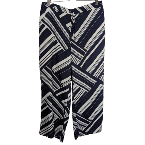 Liz Claiborne Woman Stripe Pull On Palazzo Pants Sz 1X - Picture 1 of 12